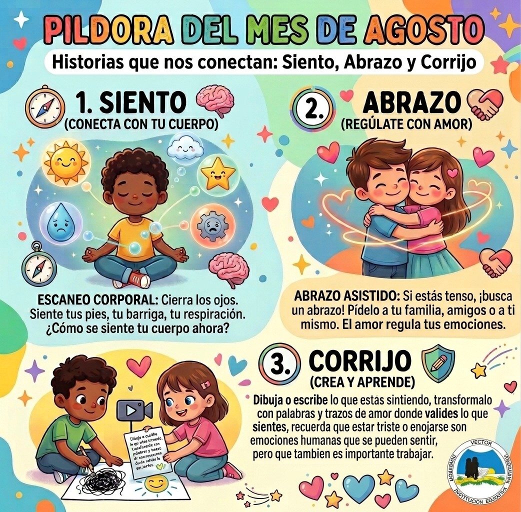 Píldora del mes de agosto: historias que nos conectan mediante las acciones Siento, Abrazo y Corrijo